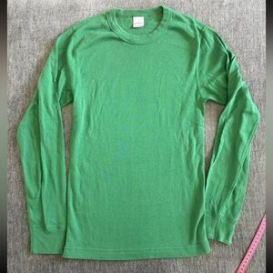 Hanna Anderson 100% Organic Cotton Pajama Top Womens Small, Green